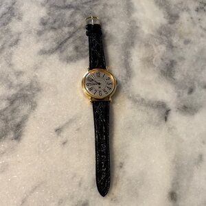 Gloria Vanderbilt Black and Gold Women's Watch